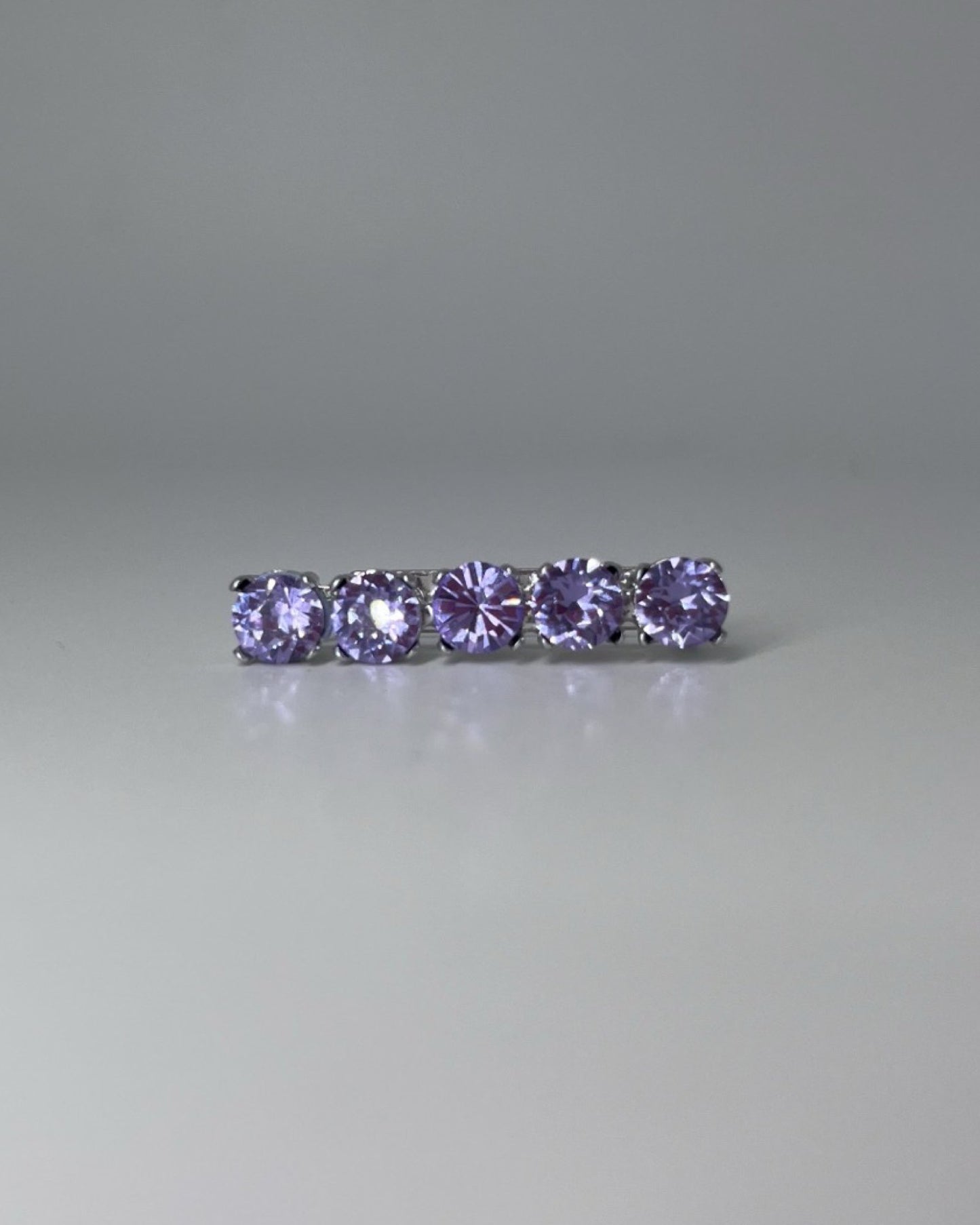 Lilac Crystal Stock Pin, from The Urbany. Elevate your horse's style with sparkling crystals and comfort.