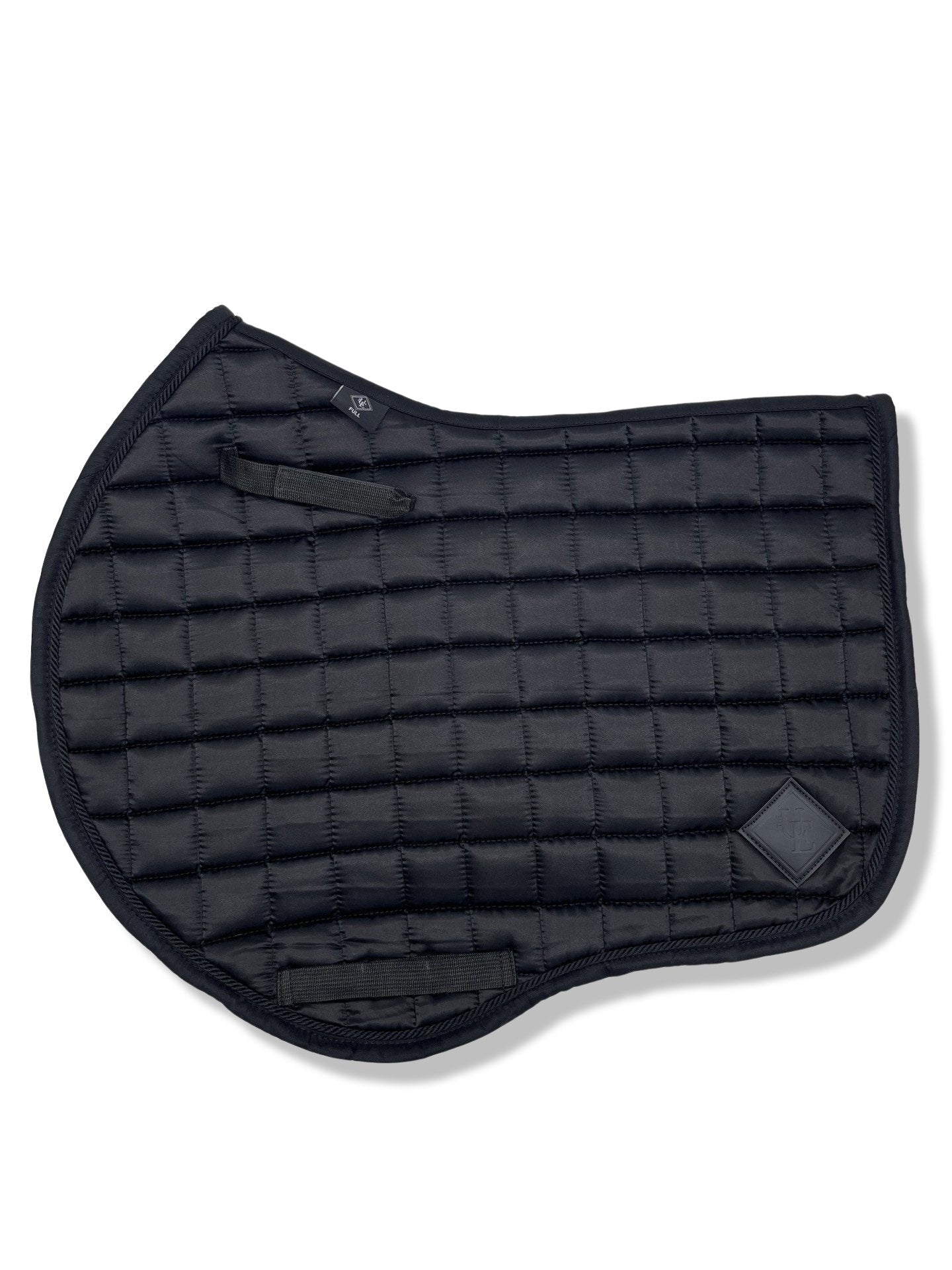 Black Satin GP Saddle Pad, from The Urbany. Elevate your horse's style with sparkling crystals and comfort.