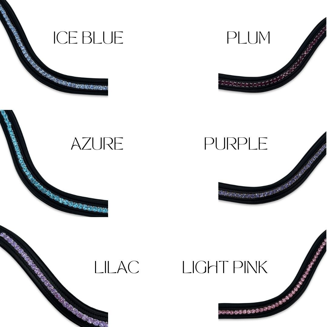 Custom Padded Browband, from The Urbany. Elevate your horse's style with sparkling crystals and comfort.