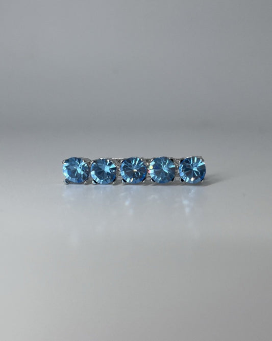 Ocean Blue Crystal Stock Pin, from The Urbany. Elevate your horse's style with sparkling crystals and comfort.