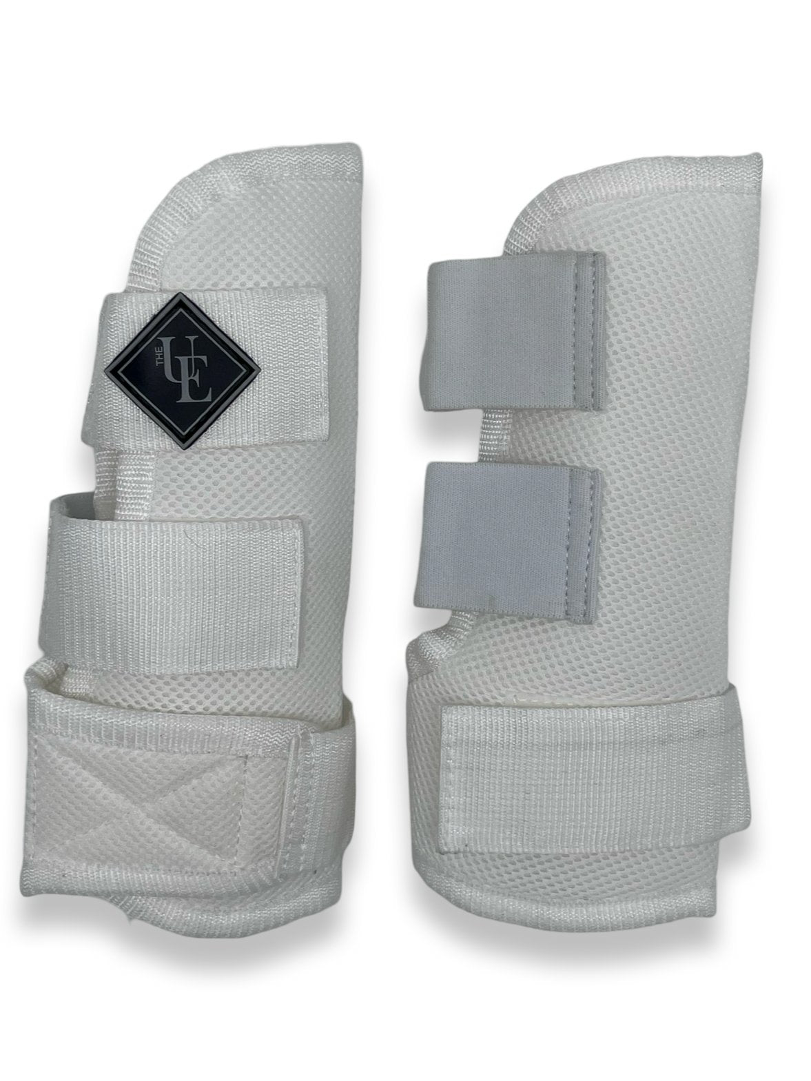 White Mesh Airflow Wrap Boots, from The Urbany. Elevate your horse's style with sparkling crystals and comfort.