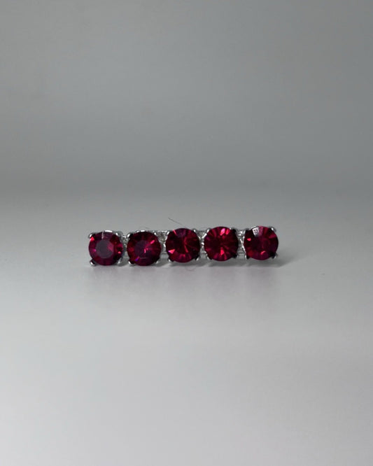 Ruby Crystal Stock Pin, from The Urbany. Elevate your horse's style with sparkling crystals and comfort.