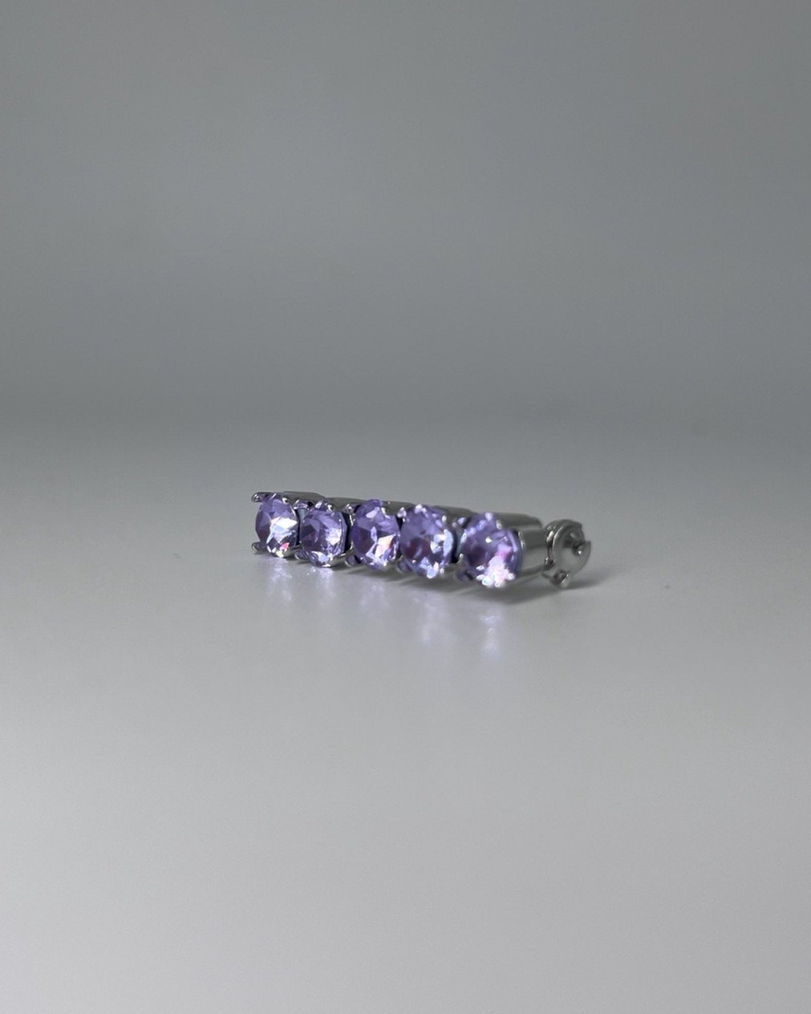 Lilac Crystal Stock Pin, from The Urbany. Elevate your horse's style with sparkling crystals and comfort.