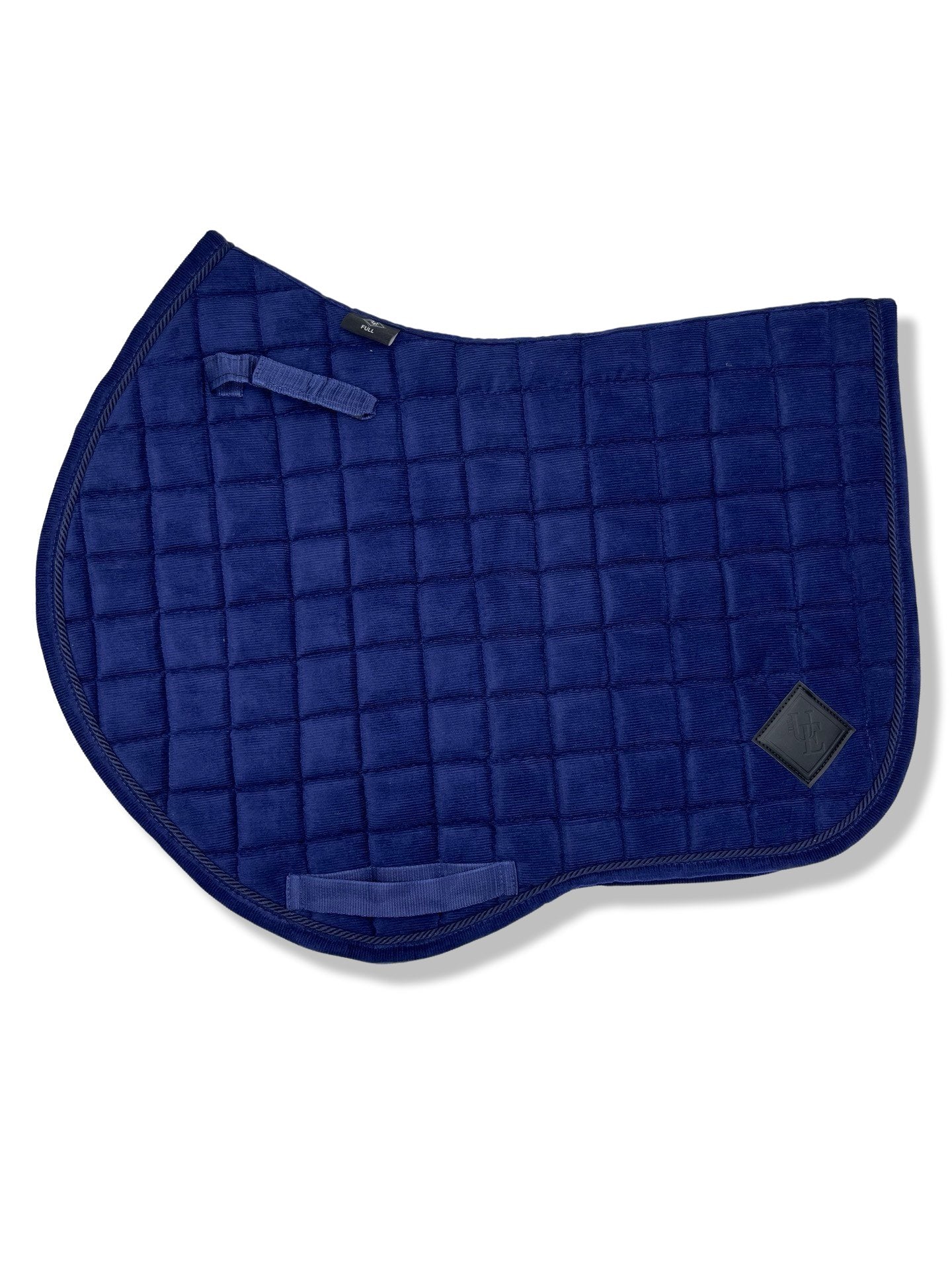 Navy Blue Corduroy GP Saddle Pad, from The Urbany. Elevate your horse's style with sparkling crystals and comfort.