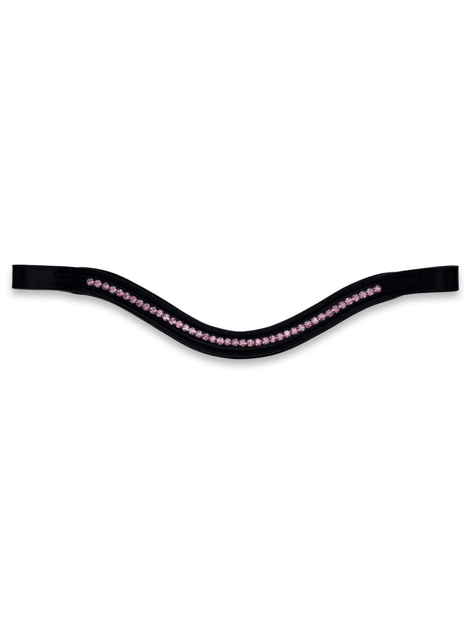 Light Pink Crystal Padded Browband, from The Urbany. Elevate your horse's style with sparkling crystals and comfort.