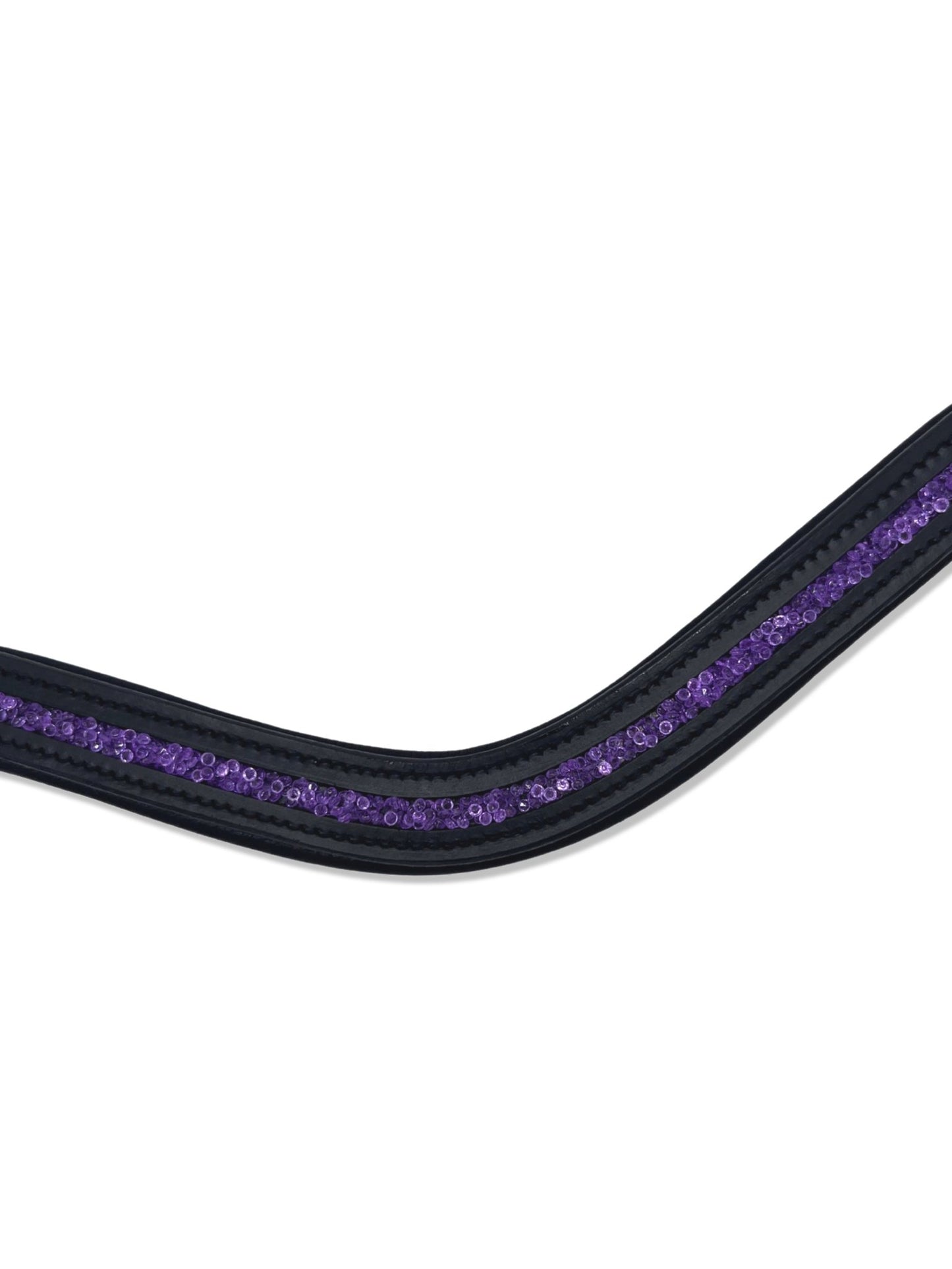 Bubble Lilac Crystal Padded Browband, from The Urbany. Elevate your horse's style with sparkling crystals and comfort.