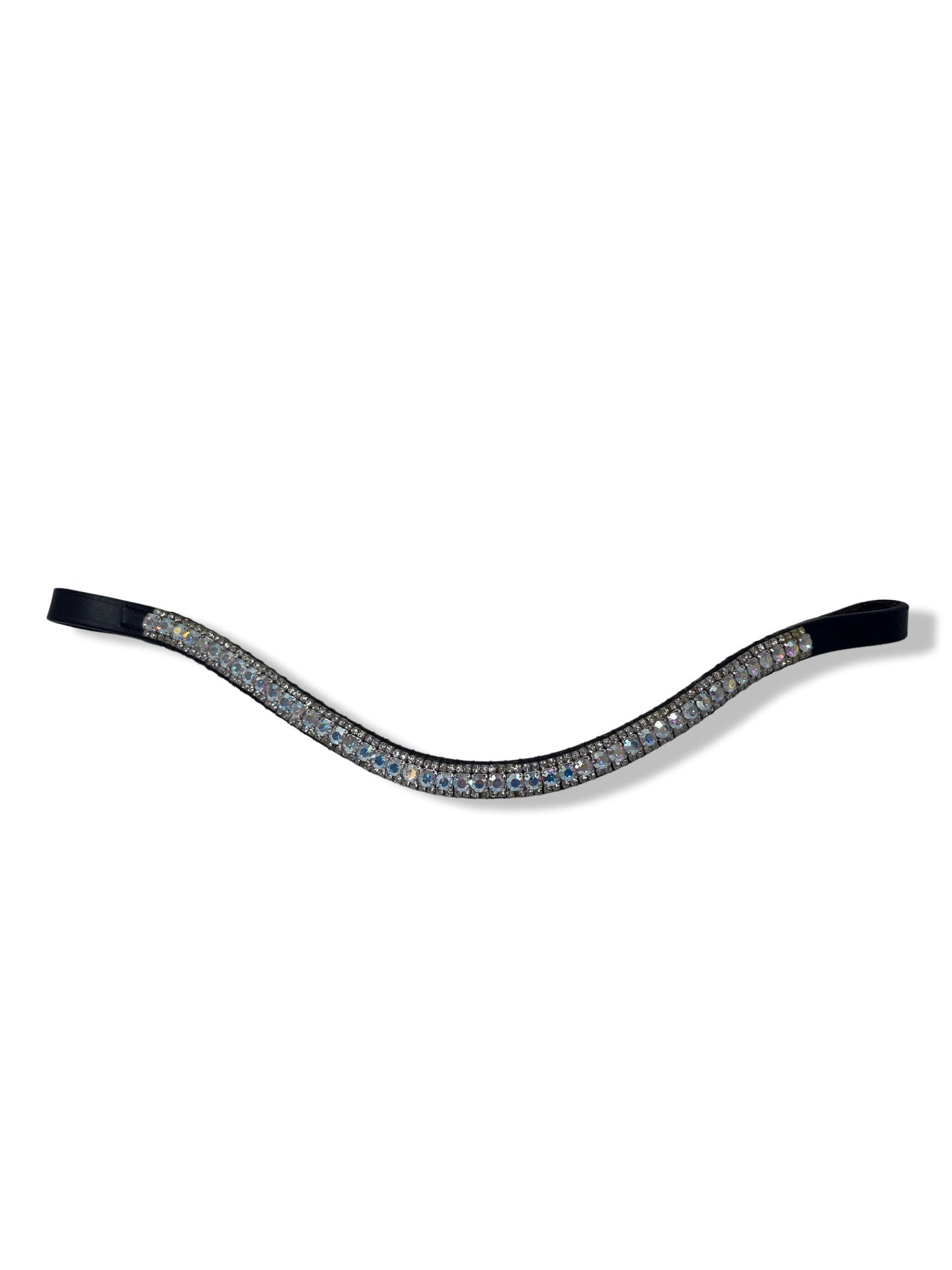 3 Row Rainbow Shine Browband, from The Urbany. Elevate your horse's style with sparkling crystals and comfort.