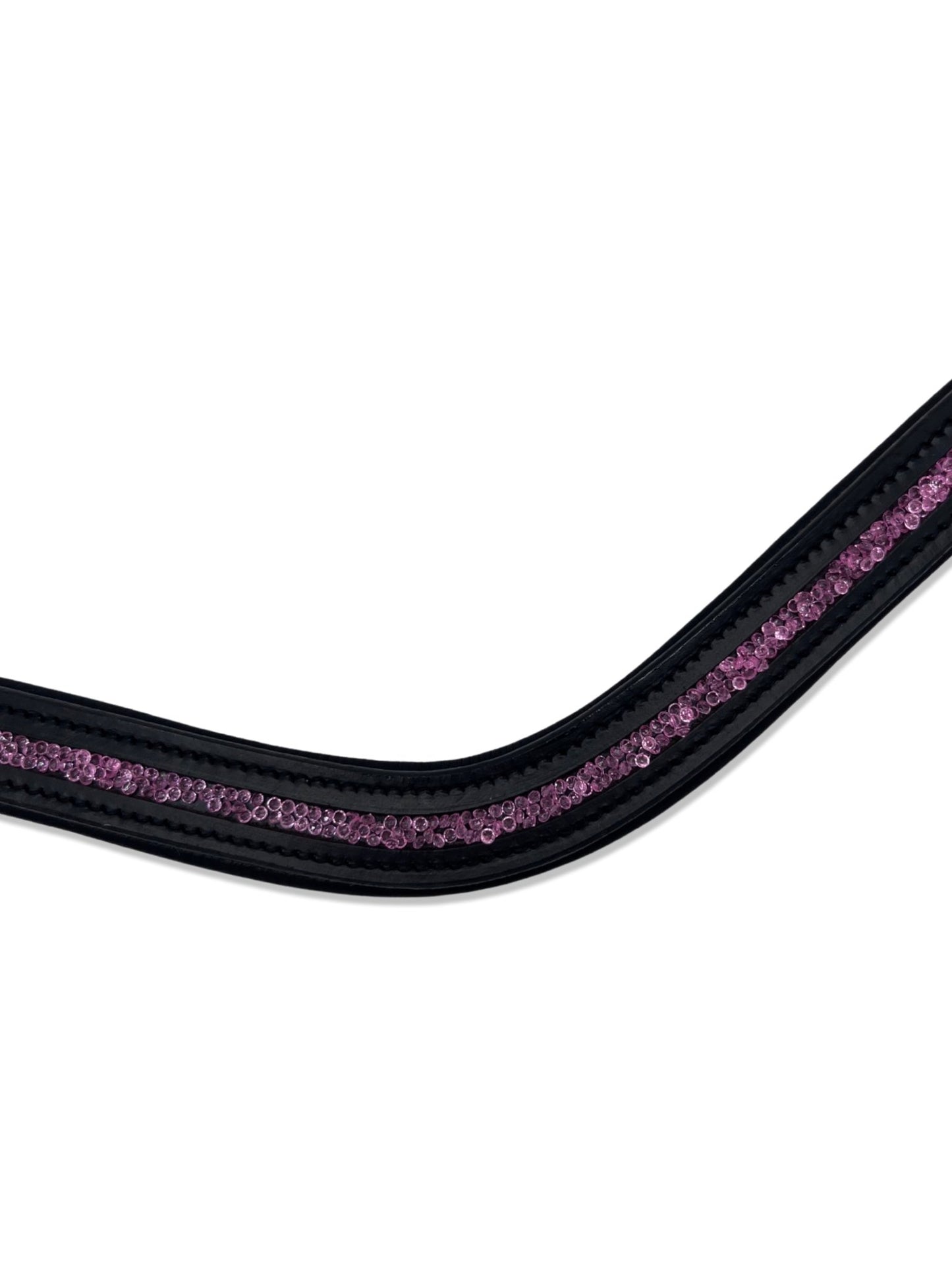 Bubble Light Pink Crystal Padded Browband, from The Urbany. Elevate your horse's style with sparkling crystals and comfort.