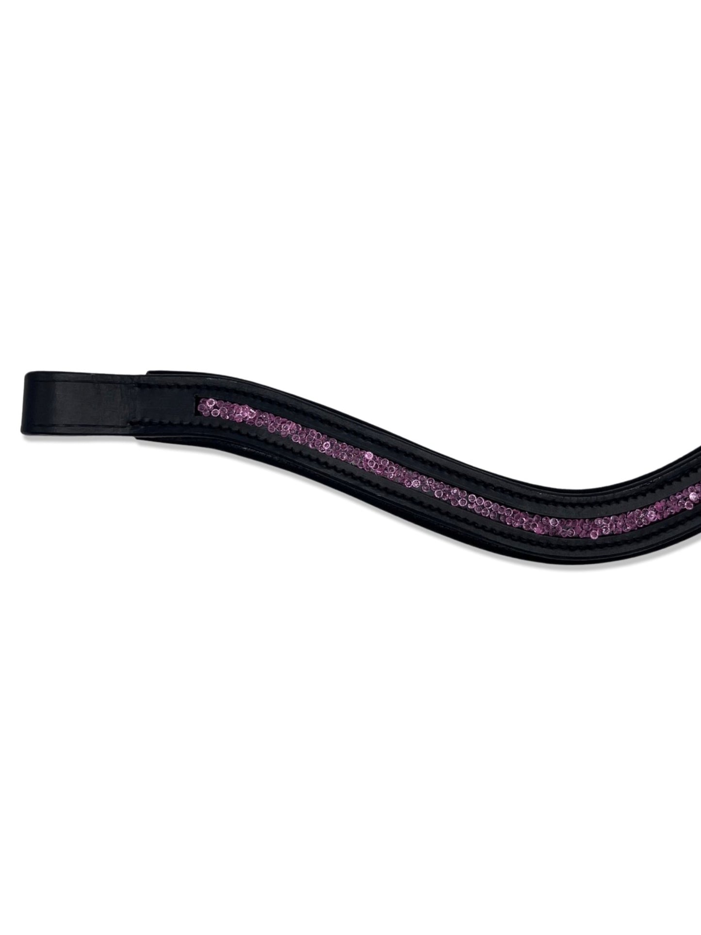 Bubble Light Pink Crystal Padded Browband, from The Urbany. Elevate your horse's style with sparkling crystals and comfort.