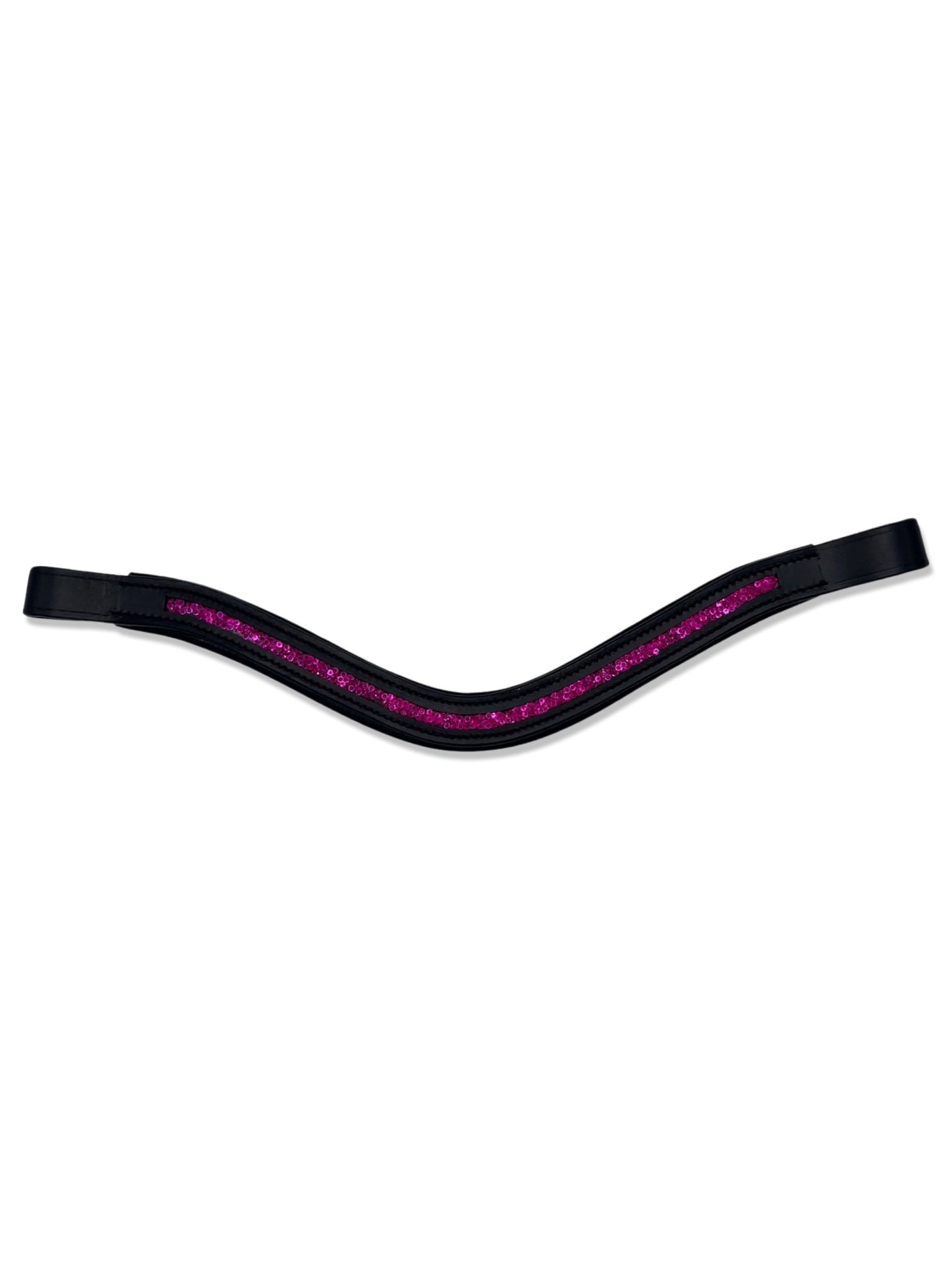 Bubble Hot Pink Crystal Padded Browband, from The Urbany. Elevate your horse's style with sparkling crystals and comfort.