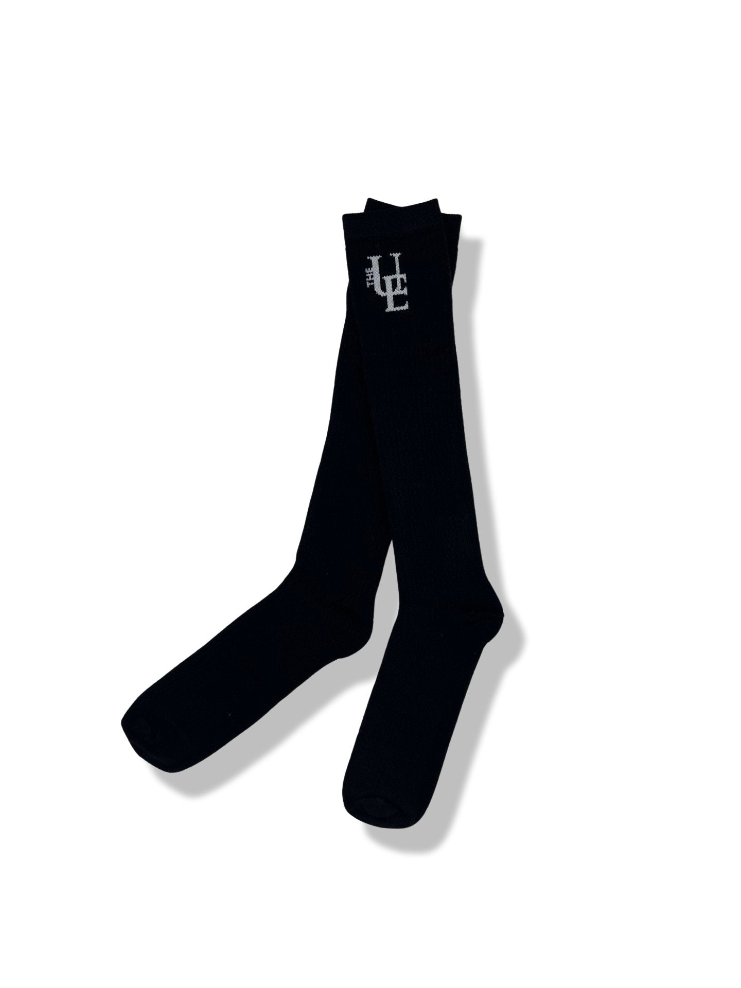 Black Long Ribbed Socks, from The Urbany. Elevate your horse's style with sparkling crystals and comfort.