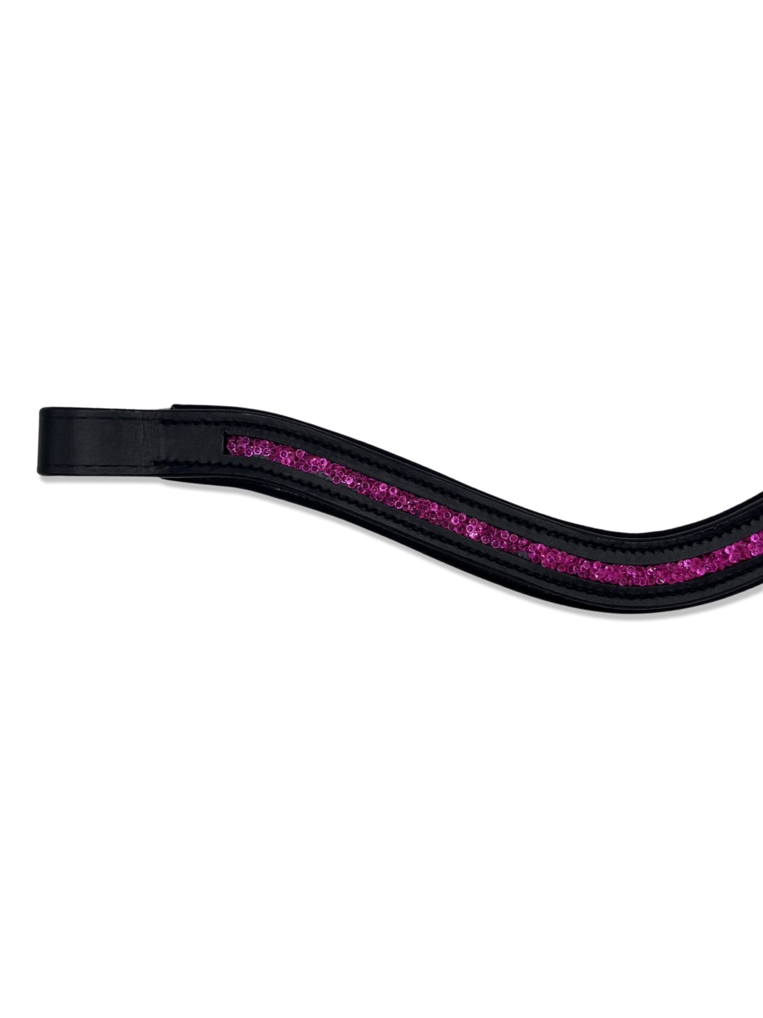 Bubble Hot Pink Crystal Padded Browband, from The Urbany. Elevate your horse's style with sparkling crystals and comfort.