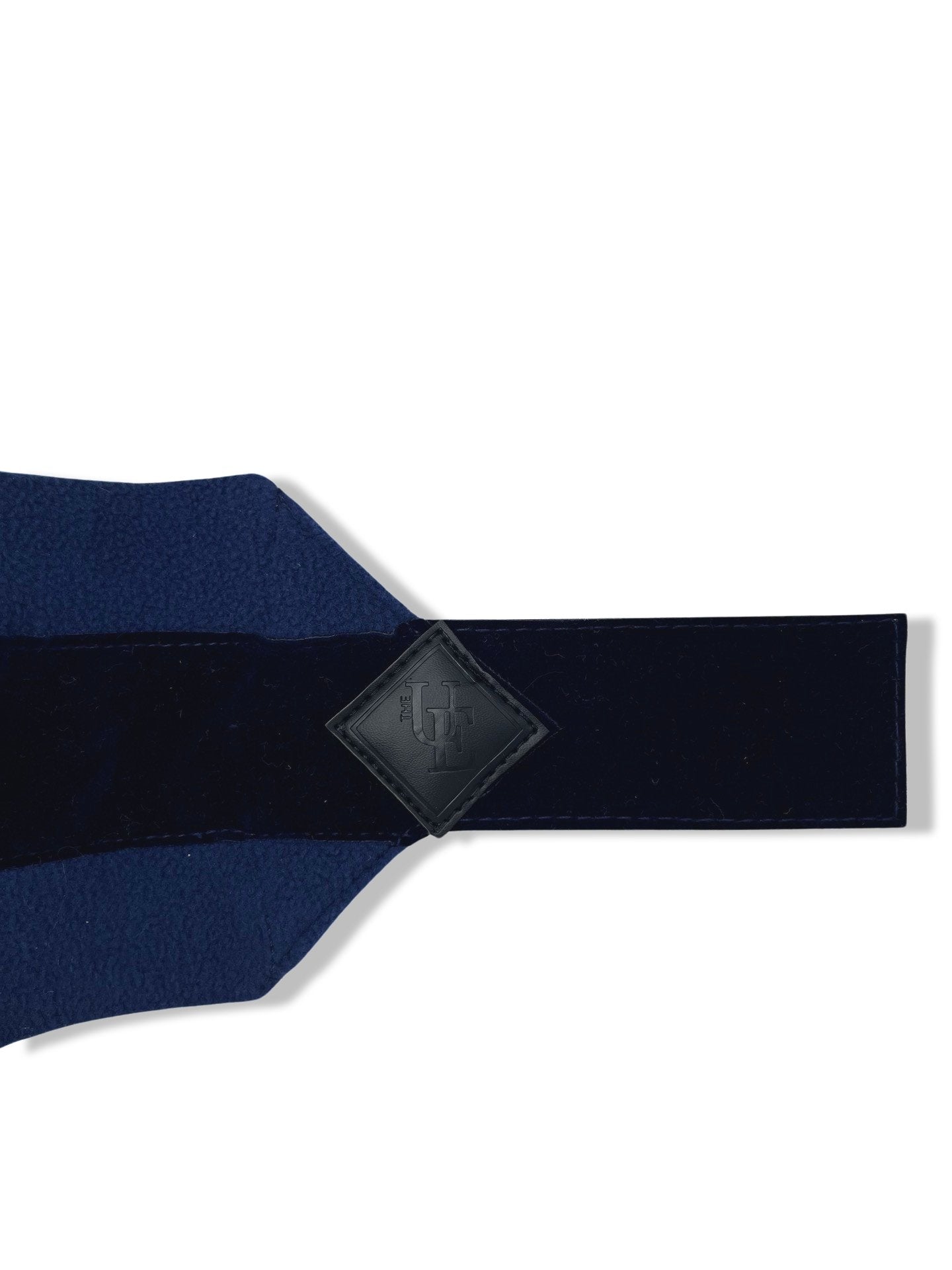 Navy Blue Velvet Fleece Bandages, from The Urbany. Elevate your horse's style with sparkling crystals and comfort.