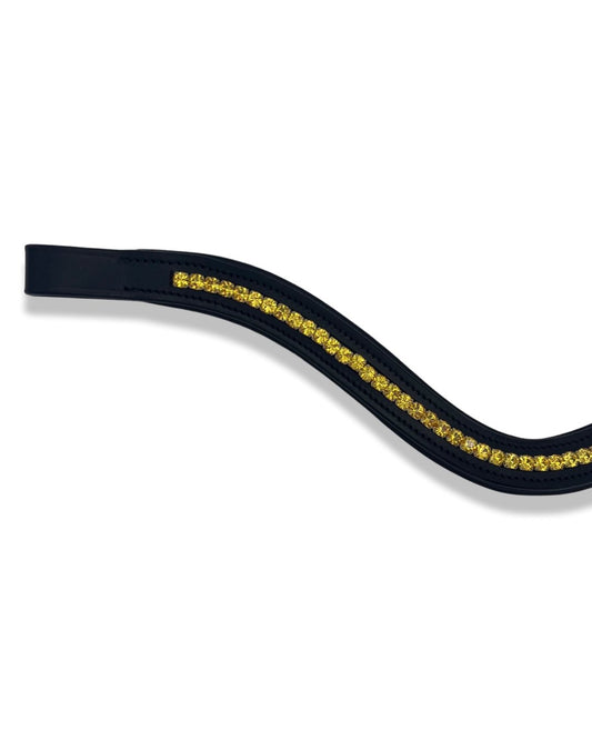 Sunflower Crystal Padded Browband, from The Urbany. Elevate your horse's style with sparkling crystals and comfort.