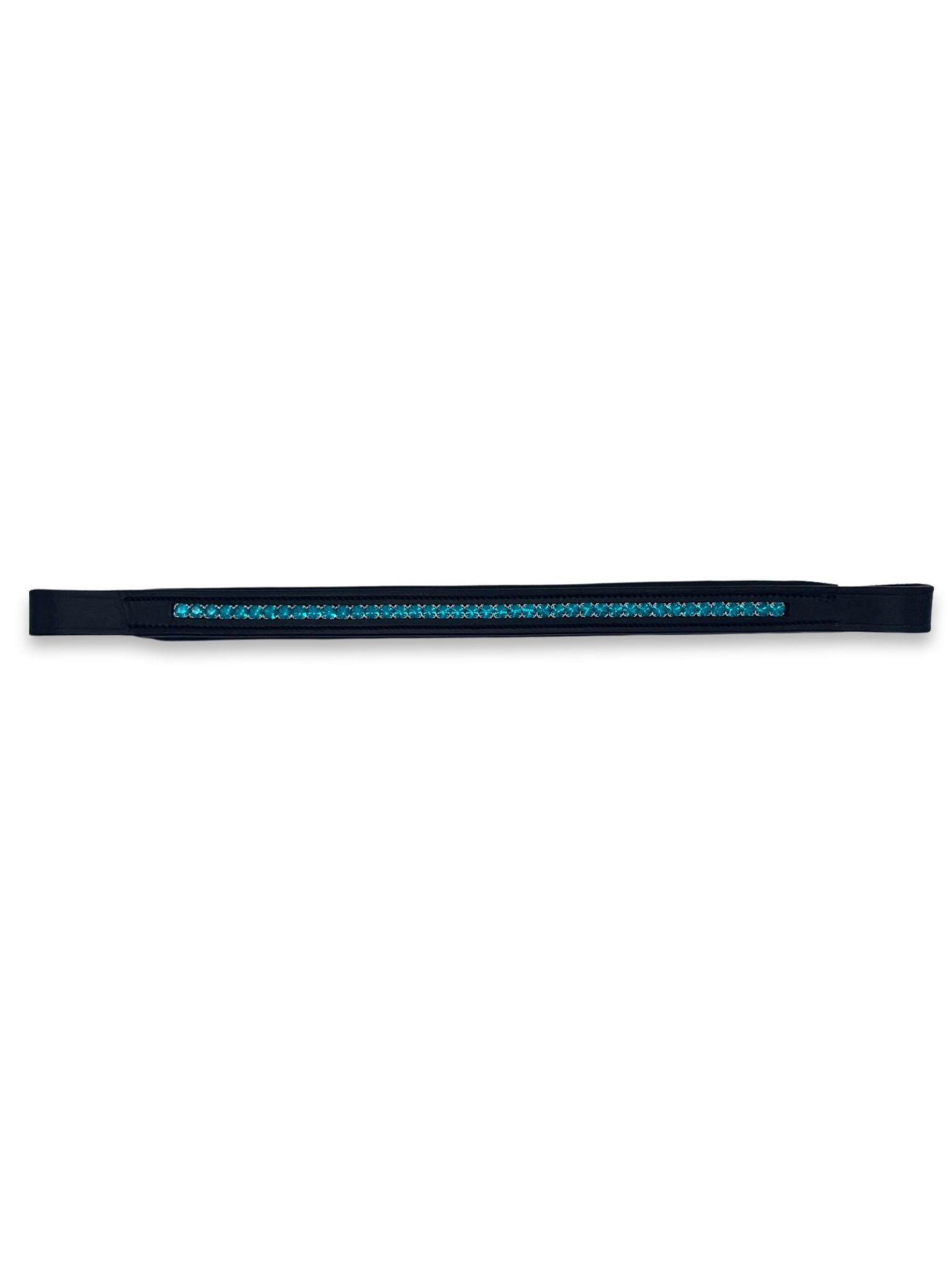 Ocean Blue Crystal Padded Browband, from The Urbany. Elevate your horse's style with sparkling crystals and comfort.