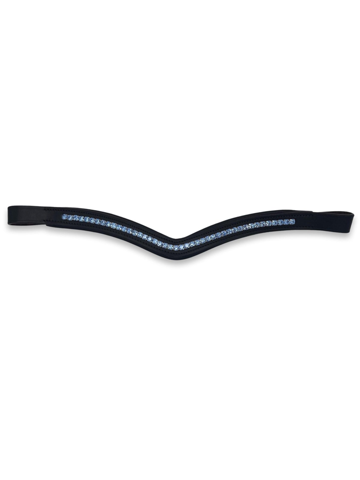 Ice Blue Crystal Padded Browband, from The Urbany. Elevate your horse's style with sparkling crystals and comfort.