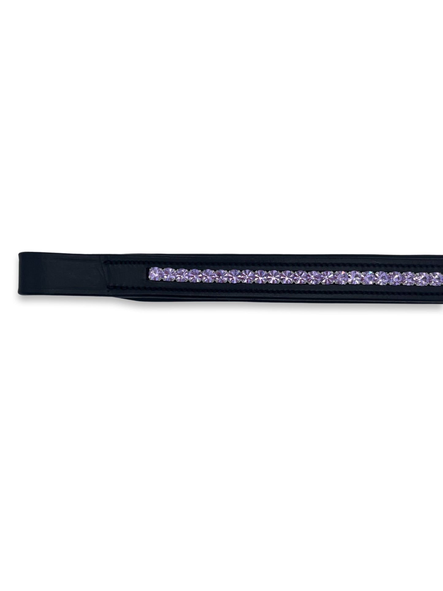 Lilac Crystal Padded Browband, from The Urbany. Elevate your horse's style with sparkling crystals and comfort.