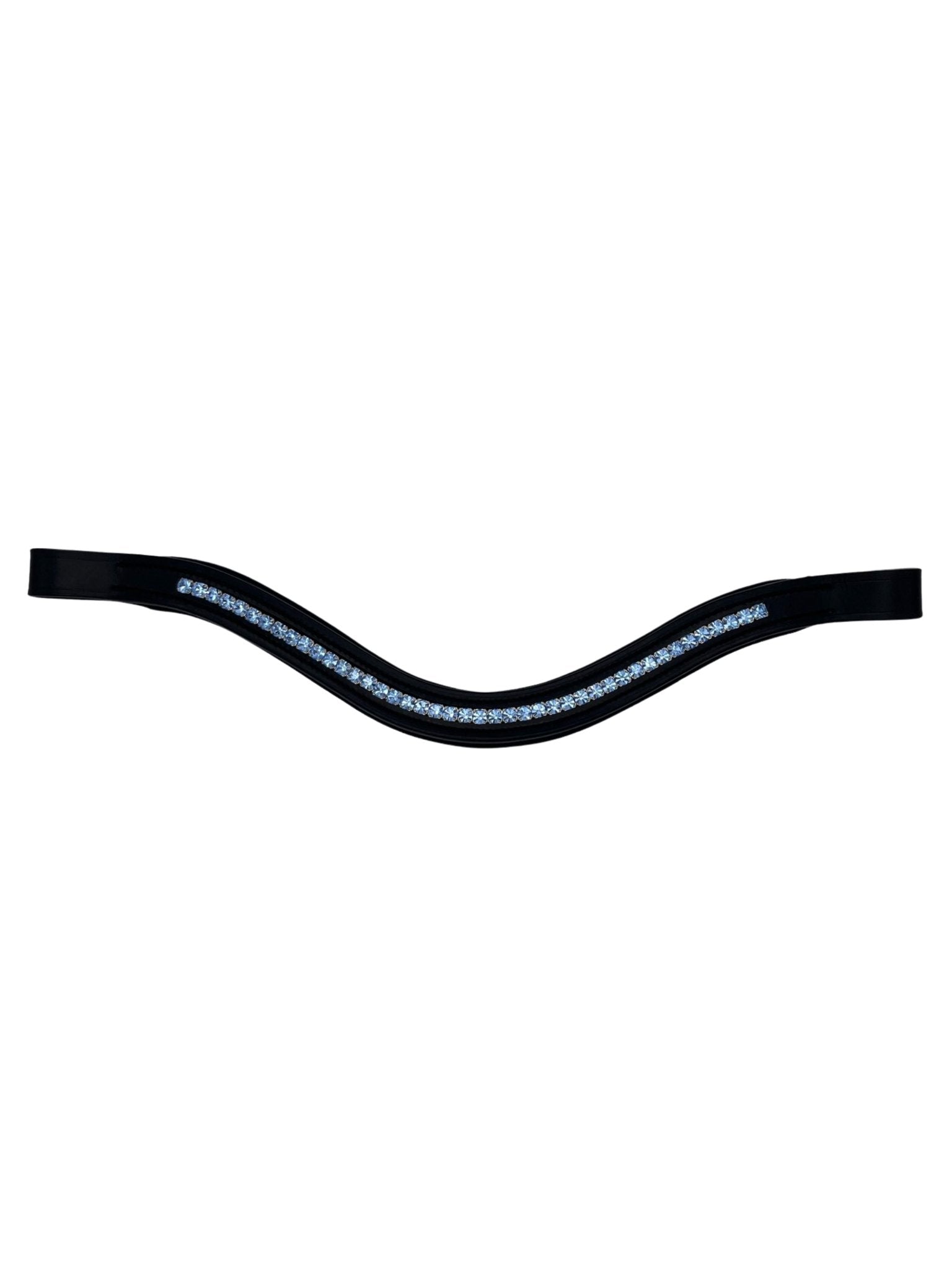 Ice Blue Crystal Padded Browband, from The Urbany. Elevate your horse's style with sparkling crystals and comfort.