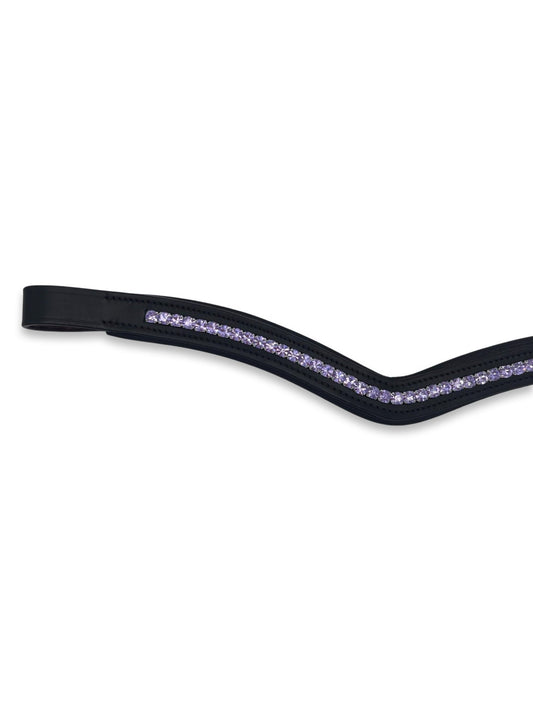 Lilac Crystal Padded Browband, from The Urbany. Elevate your horse's style with sparkling crystals and comfort.