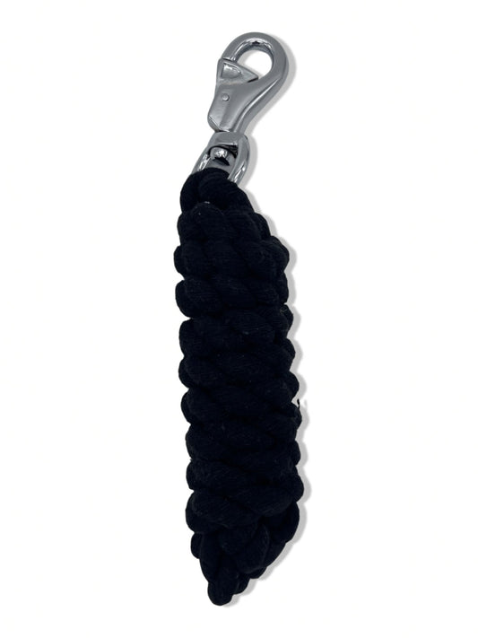 Black Cotton Leadrope, from The Urbany. Elevate your horse's style with sparkling crystals and comfort.