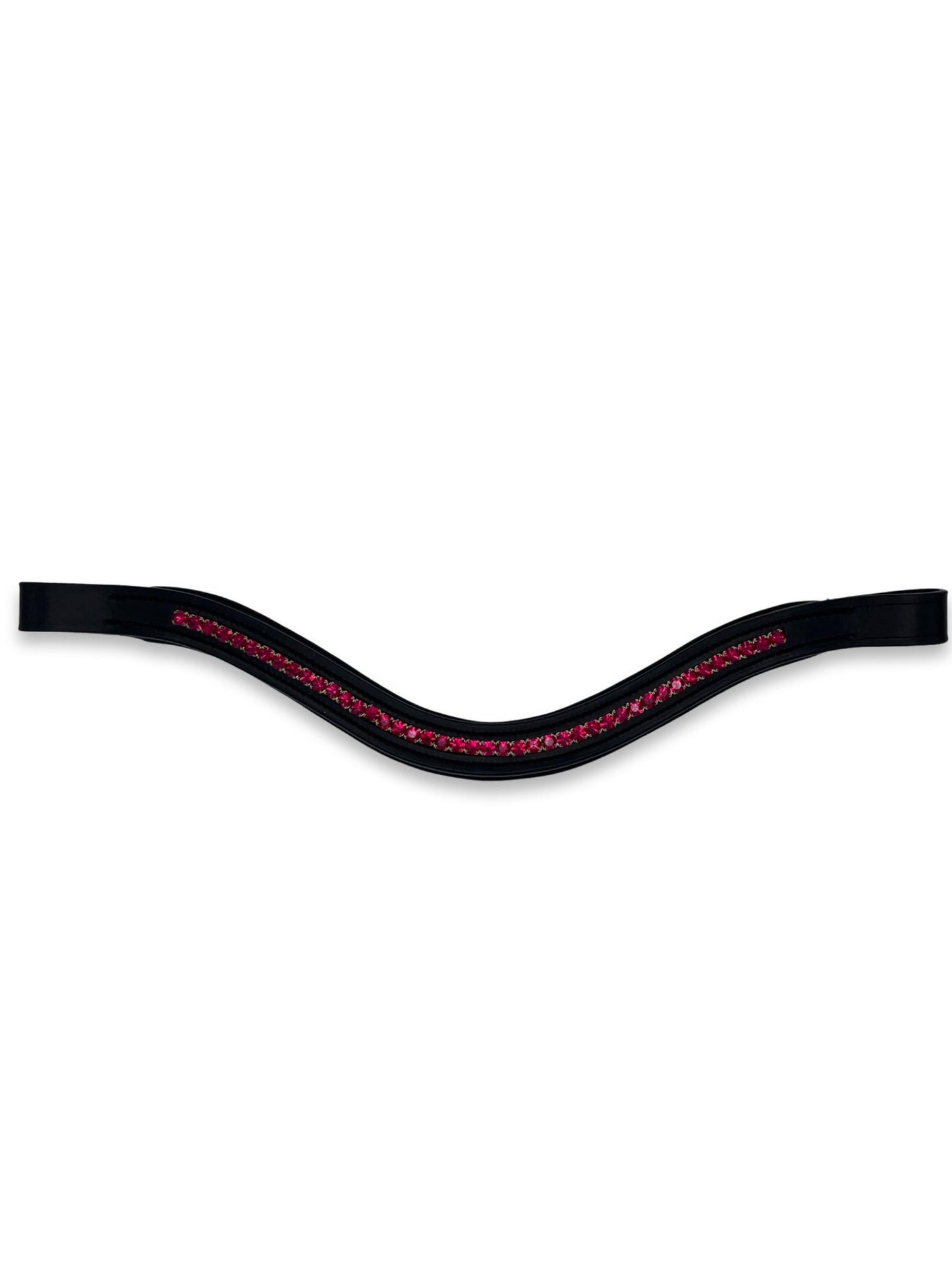 Ruby Crystal Padded Browband, from The Urbany. Elevate your horse's style with sparkling crystals and comfort.