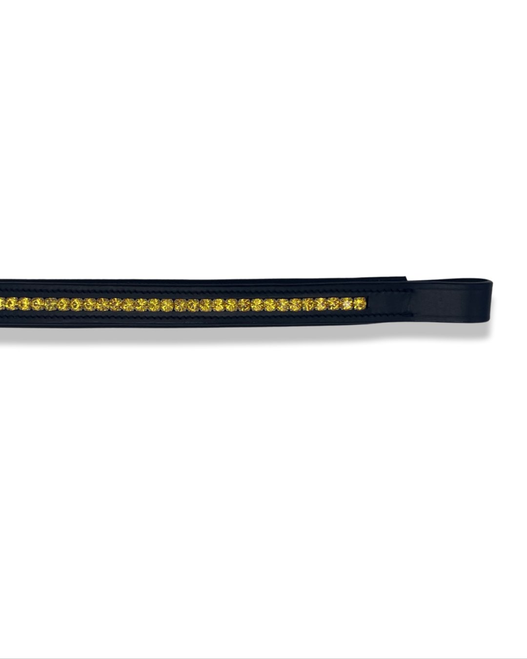 Sunflower Crystal Padded Browband, from The Urbany. Elevate your horse's style with sparkling crystals and comfort.