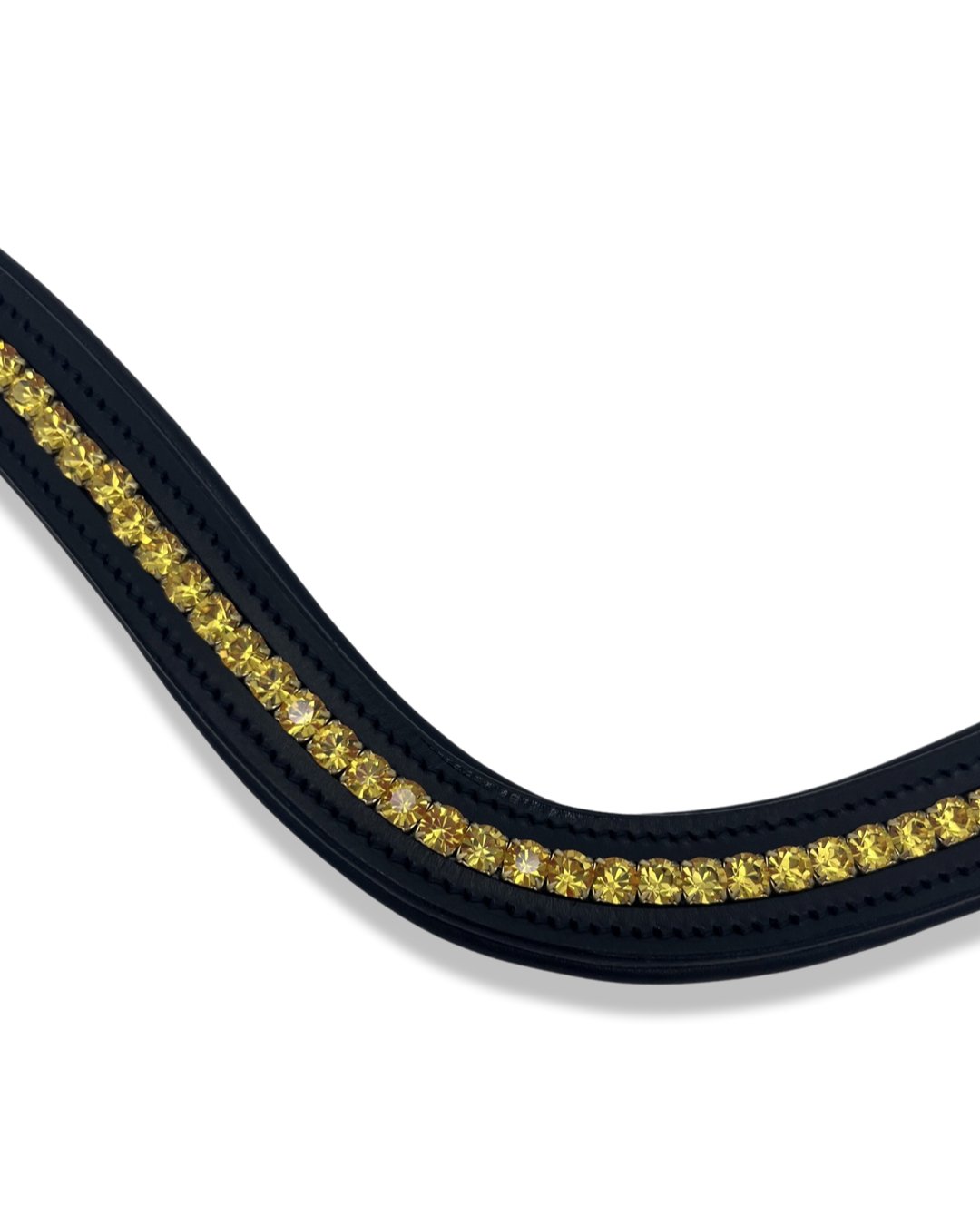 Sunflower Crystal Padded Browband, from The Urbany. Elevate your horse's style with sparkling crystals and comfort.