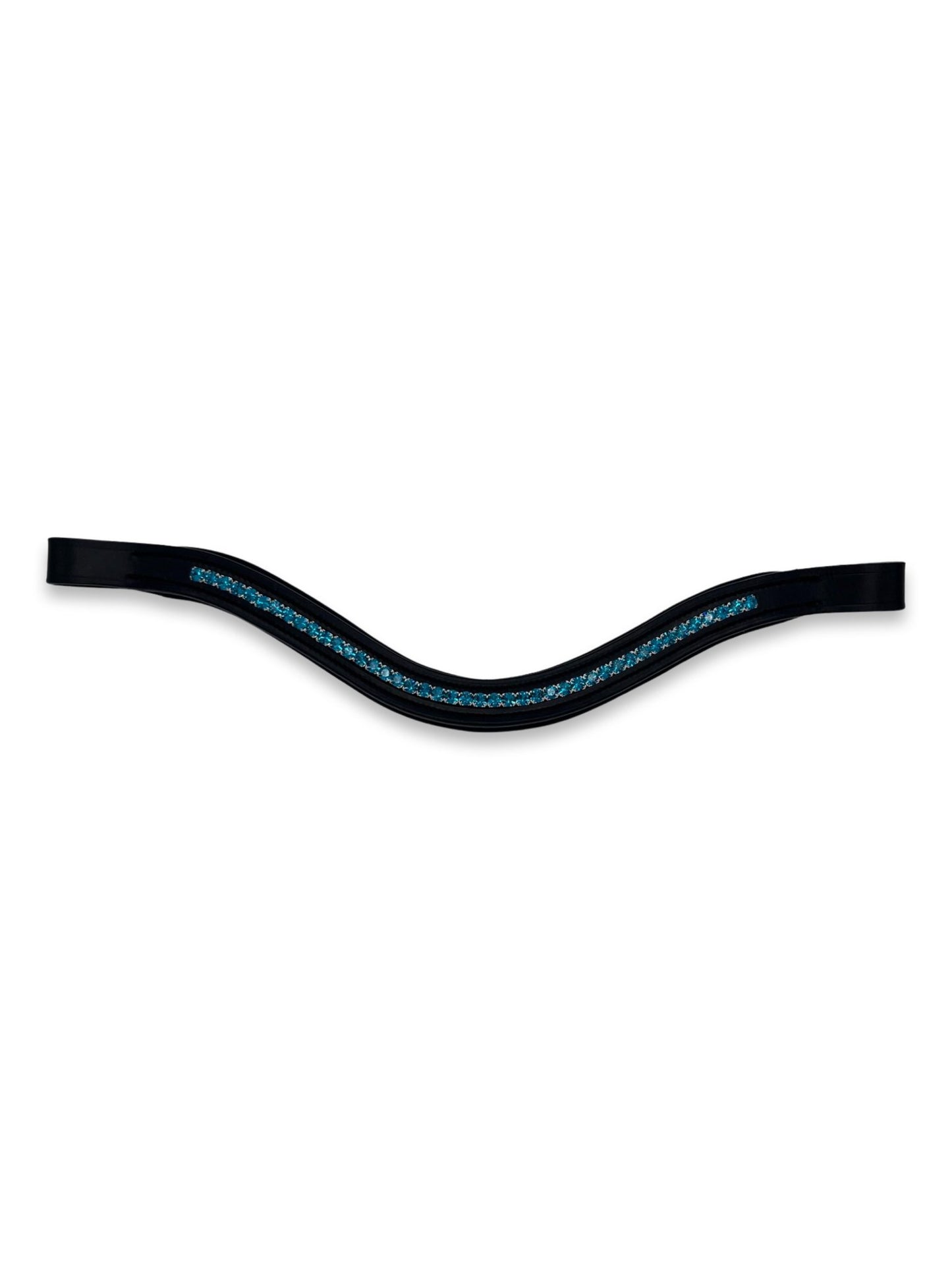 Ocean Blue Crystal Padded Browband, from The Urbany. Elevate your horse's style with sparkling crystals and comfort.